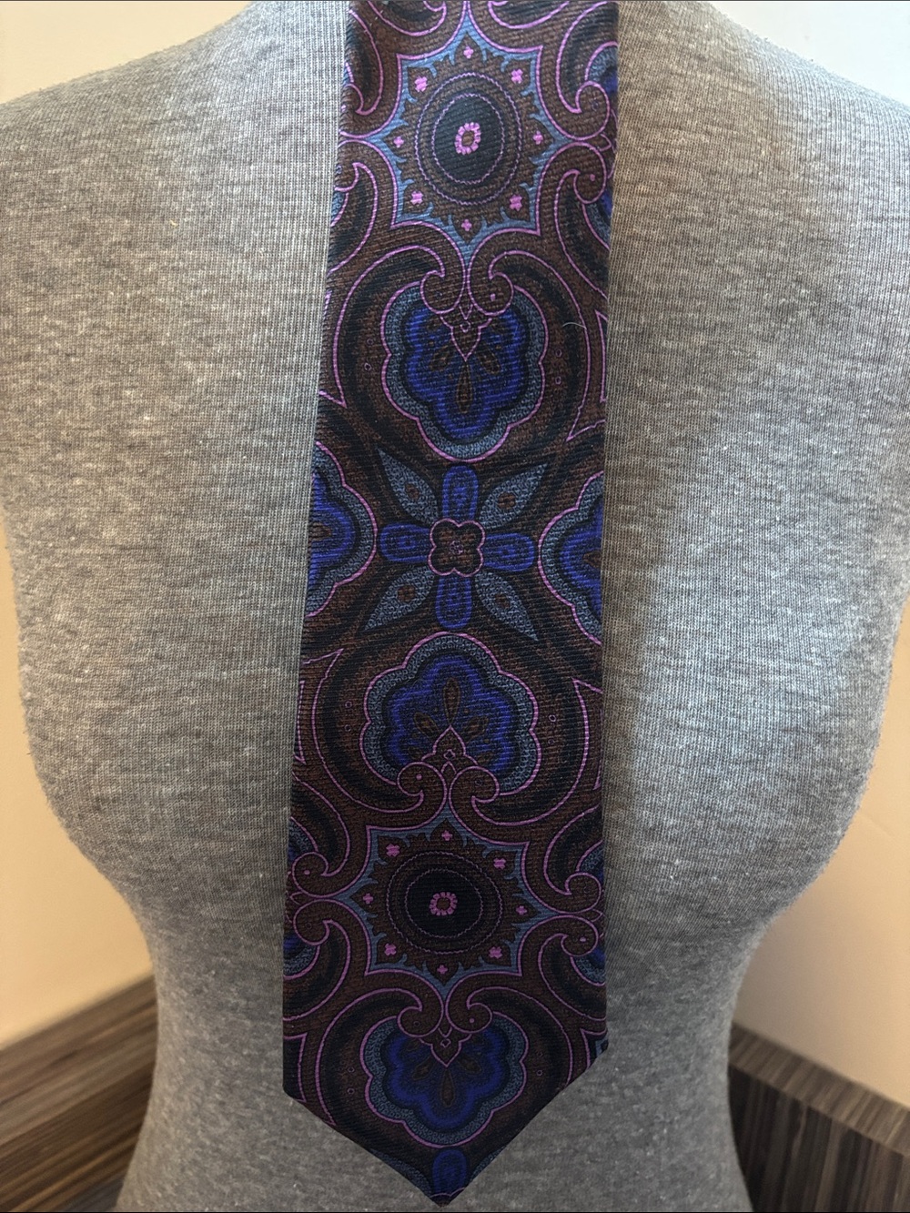 Ted Baker Purple and Blue Paisley Silk Tie